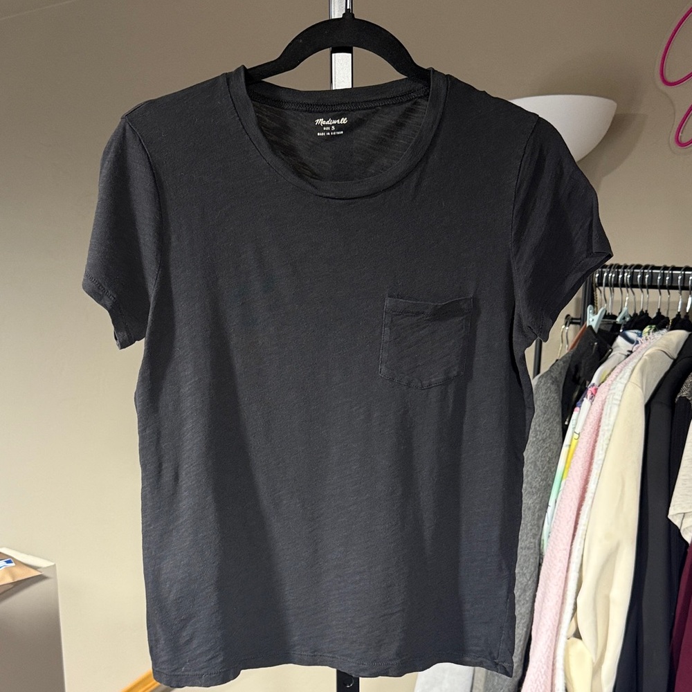 Madewell Charcoal Pocket Tee S